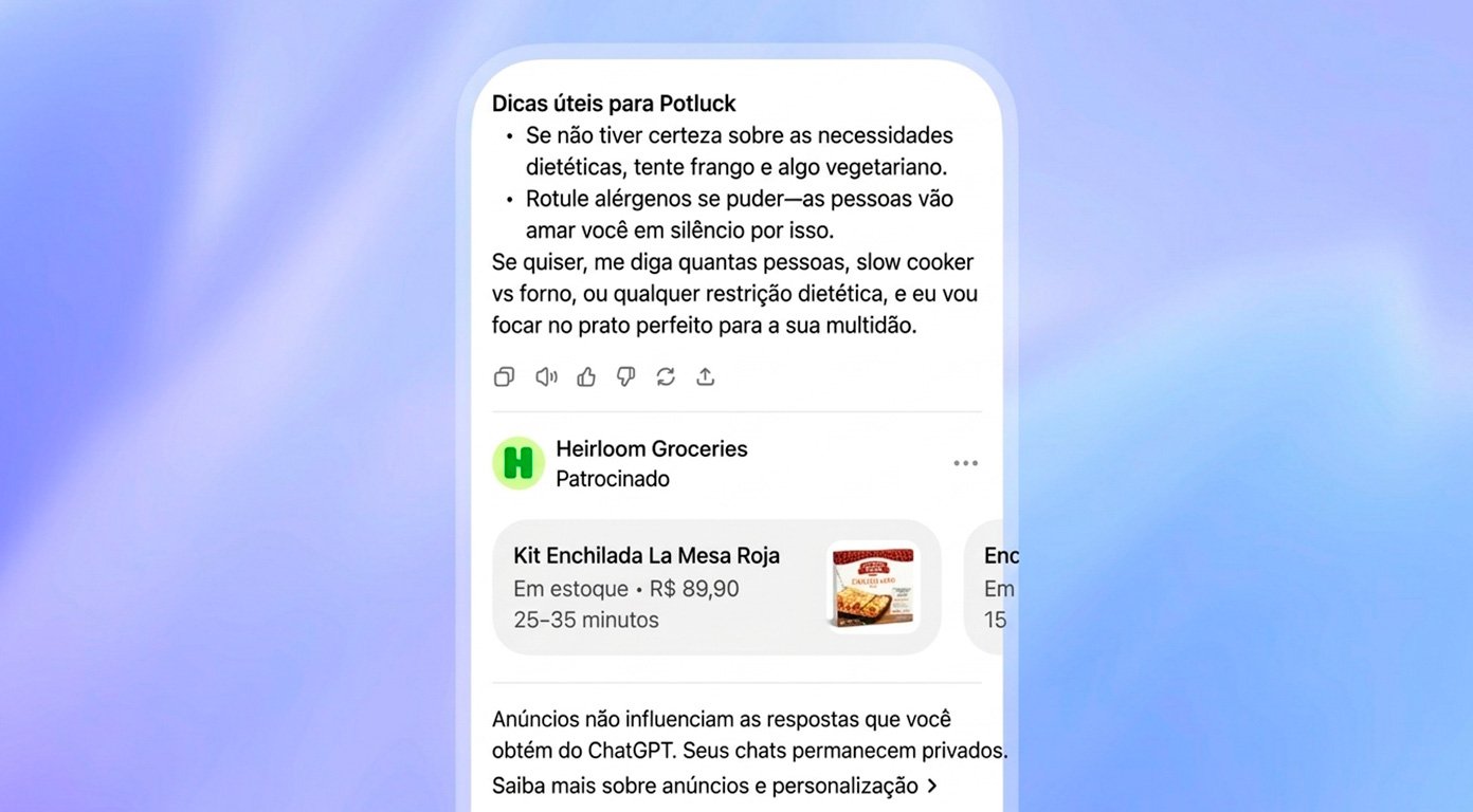 53% dos brasileiros já usam IA ao comprar e o ChatGPT exibe anúncios no país. Veja por que o catálogo de produtos virou o gargalo das marcas.